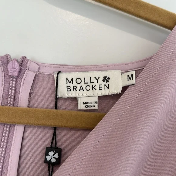 Molly Bracken Women’s Lilac Dress Size Medium - Picture 4 of 6